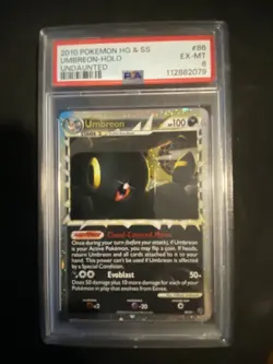 Pokemon HeartGold SoulSilver Umbreon (Prime) 86/90 Undaunted Holo PSA 6 - Image 1