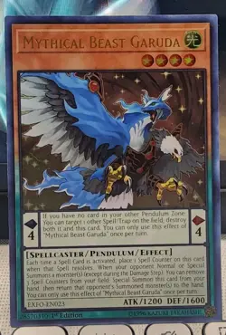 Yugioh Collector's Mythical Beast Garuda EXFO-EN023 1st (X2) +BONUS HOLO - Image 1