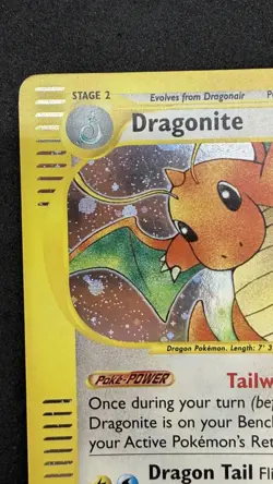Pokemon Expedition Holo DRAGONITE #9/165 (E-reader) Real Clean Card LP SWIRL - Image 3