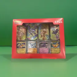 Pokemon 4 Mini Tins + 4 Promo Cards Bundle - 151 SAMS CLUB. IN HAND - Image 1