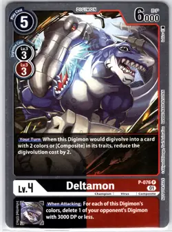 Deltamon Promo Digimon Promotion Cards Foil P-076 P NM - Image 1