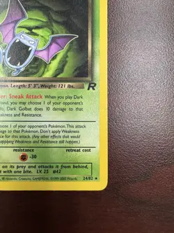 Pokemon Card - Dark Golbat Team Rocket 24/82 Rare 1st Edition LP+ - Image 5
