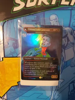 Magic the Gathering Man Wolf Sealed Colonel John Jameson Card Marvel Legends - Image 1