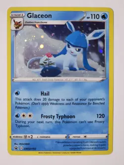 Glaceon SWSH192 Brilliant Stars Black Star Promo Pokemon Card Cosmos Holo - Image 1