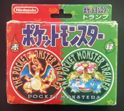 Rare Pokemon poker card Red Charizard & Green Venusaur Playing Cards 1996 - Image 2