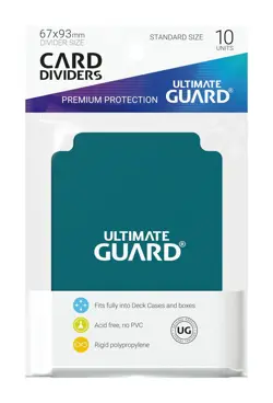 ULTIMATE GUARD DECK / STORAGE BOX CARD DIVIDERS(X10) - PETROL - FREE UK P&P - Image 2