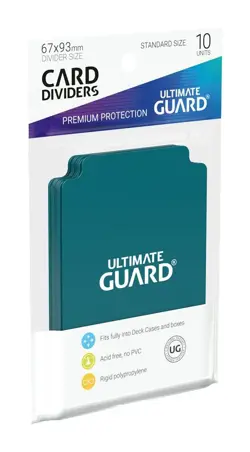 ULTIMATE GUARD DECK / STORAGE BOX CARD DIVIDERS(X10) - PETROL - FREE UK P&P - Image 3
