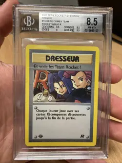 ~FR~ FRENCH BGS 8.5 Here Comes Team Rocket Holo 1st Edition 15 Pokemon Card - Image 1