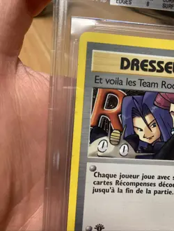 ~FR~ FRENCH BGS 8.5 Here Comes Team Rocket Holo 1st Edition 15 Pokemon Card - Image 2