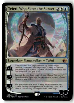 MTG Foil Teferi, Who Slows the Sunset - Promo Pack Moderately Played English - Image 1