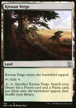 Magic the Gathering MTG Krosan Verge (134) Zendikar Rising Commander NM - Image 1