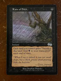 MTG Magic the Gathering Urza's Saga Rain of Filth MP - Image 1
