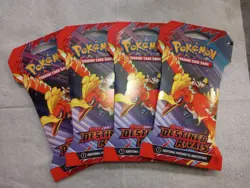 Lot of 4 Pokemon Destined Rivals Sleeved Booster Packs SEALED - Image 1