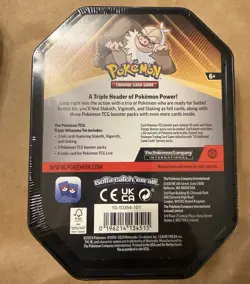 Pokemon Slaking Triple Whammy Tin - Factory Sealed - 3 Promos + 3 Packs Mystery! - Image 2