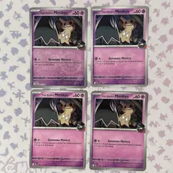 4x Team Rocket's Mimikyu 87/182 x4 Destined Rivals Pokemon Playset (1 RH) NM - Image 1