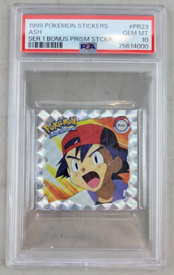 1999 Artbox Pokemon Series 1 Prism Sticker Ash #PR23 PSA 10 Pop 4 - Image 1