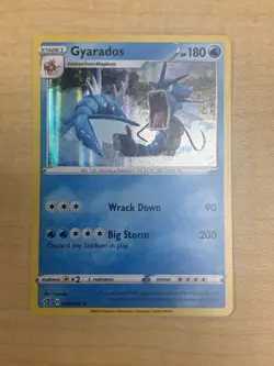 Gyarados 040/192 Sword & Shield Rebel Clash Pokemon Vertical Line Holo NM - Image 2