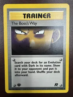 POKEMON THE BOSS'S WAY 73/82 TRAINER 1ST EDITION TEAM ROCKET LP+ - Image 1