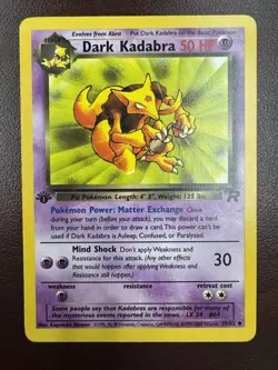 Dark Kadabra 39/82 1st Edition Team Rocket Lightly Played+ Non Holo Pokemon TCG - Image 1