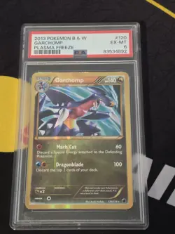 2013 POKEMON BLACK & WHITE PLASMA FREEZE #120 GARCHOMP PSA 6 - Image 1