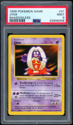1999 Pokemon Shadowless - Base Set 31/102 Jynx Non-Holo PSA MINT 9 - Image 1
