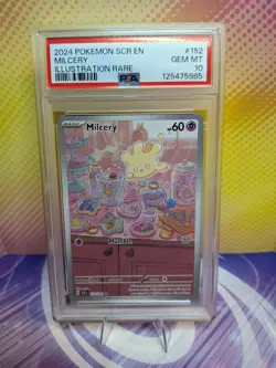 2024 Pokemon Stellar Crown Milcery 152/142 PSA 10 - Image 1