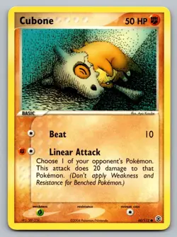 Pokemon TCG FireRed & LeafGreen Cubone 60/112 - Image 1