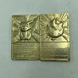 Pokemon Togepi & Pikachu 23K Gold Plated Burger King 1999 Set of 2 - Image 2