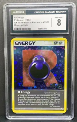 Pokemon 2004 EX Team Rocket Returns R ENERGY Rev Holo Foil 95/109 - CGC 8 - Image 1