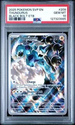 2025 POKEMON SVP EN-SV BLACK STAR PROMO #209 THUNDURUS PSA 10 - Image 2