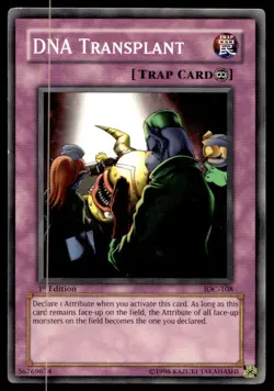 1996 Yu-Gi-Oh! 1st edition DNA Transplant #IOC-108 Uncirculated NMT. - Image 1