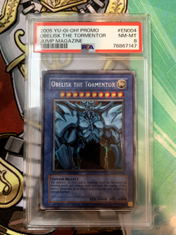 Yu-Gi-Oh! Obelisk the Tormentor JMP-EN004 Secret Rare Jump PSA 8 NM - Image 1