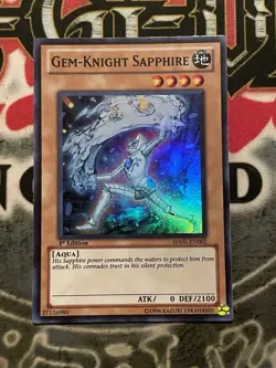 Gem-Knight Sapphire HA05-EN002 Hidden Arsenal 5: Super Rare LP 1st Edition - Image 1