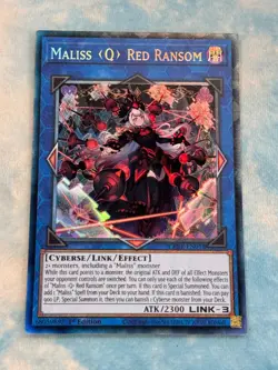 YUGIOH MALISS RED RANSOM COLLECTORS RARE NM CRBR-EN018 - Image 1