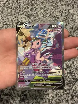 Pokemon TCG Mew Full Art Ultra Rare Holo Card 251/264 Fusion Strike - Image 1