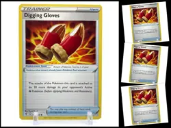 Pokemon EVOLVING SKIES 145/203 Digging Gloves 4X TRAINER 4 Cards TCG Playset X4 - Image 1