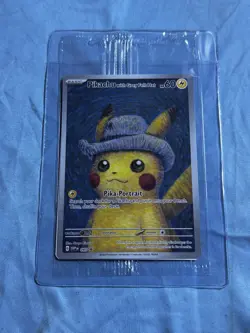 Pikachu With Grey Felt Hat 085 Promo Pokemon Van Gogh Card Sealed In Package - Image 3