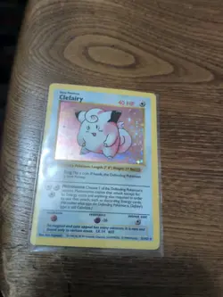 1st Edition Clefairy Shadowless Holo Base Set Pokemon Card Gray Stamp 1stEdition - Image 1