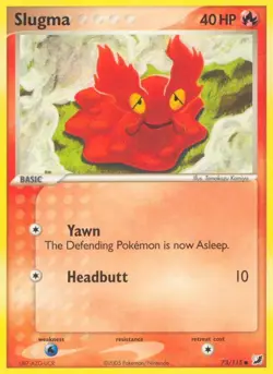 Slugma 73/115 Common Unseen Forces Pokemon Card - Image 1