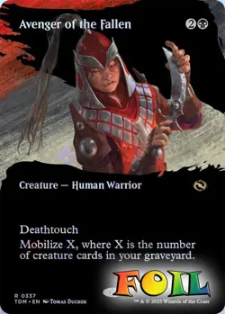 Avenger of the Fallen Borderless 0337 MTG Tarkir: Dragonstorm Rare NP Foil - Image 1