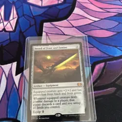 MTG The List SWORD OF FEAST AND FAMINE LP (3074) Graded Power - Image 1