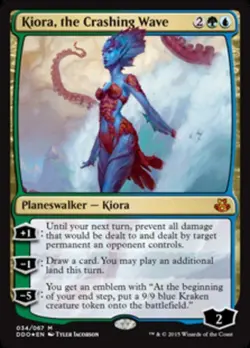 1 x Kiora, the Crashing Wave - Foil - Duel Decks: Elspeth vs Kiora - Heavy Play - Image 1
