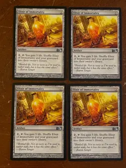 MTG Magic The Gathering M12 Elixir of Immortality x 4 LP Playset - Image 1
