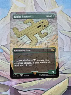 MTG Jumbo Cactuar Borderless Non-Foil 0343 Final Fantasy Near Mint - Rare - Image 1