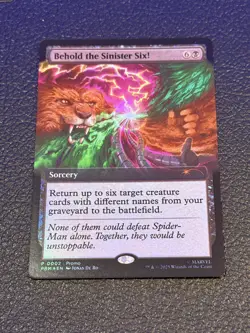 Behold The Sinister Six! Promo Foil Spider Man MTG - Image 1