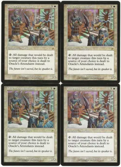 MTG Oracle's Attendants x4 Nemesis Rare LP/MP - Image 1