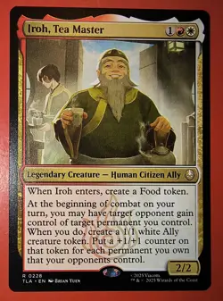 MTG: AVATAR, THE LAST AIRBENDER, RARE, IROH, TEA MASTER #0228, NM, TLA - Image 1