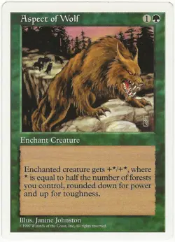 MTG Aspect of Wolf 5th Fifth Edition Rare LP - Image 1