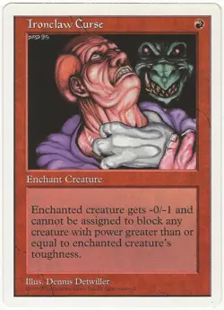 MTG Ironclaw Curse 5th Fifth Edition Rare LP - Image 1