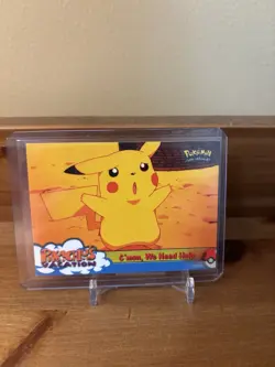 Topps Pokemon Pikachu's Vacation #53 Cmon We Need Help Holo Foil - Image 1
